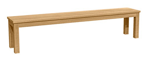 Banc en chêne rouge BE076R-CLAS